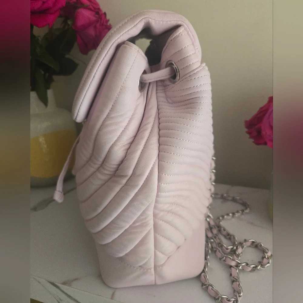 Vintage Rare Henri Bendel Convetible Light Pink Quilted Leather Backpack No 7